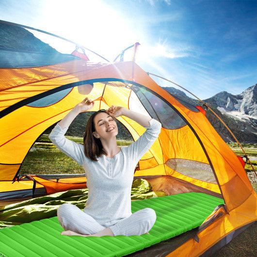 3 Inch Thick Inflatable Waterproof Camping Sleeping Pad-Green at Set Shop and Smile