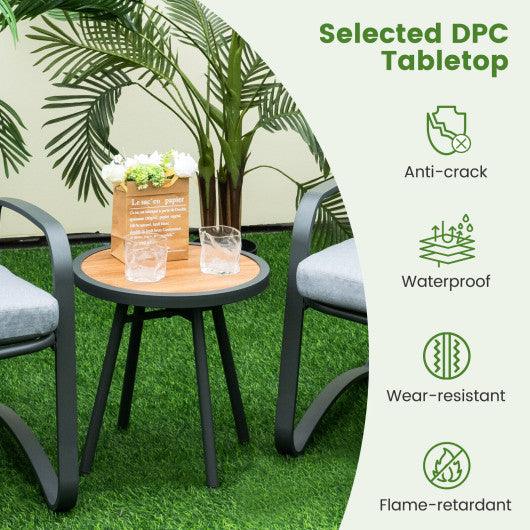 3 Pieces Patio Bistro Conversation Set with Waterproof DPC Tabletop at Set Shop and Smile