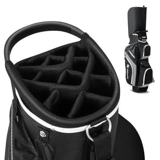 Golf Cart Bag with 14 Way Top Dividers-Gray at Set Shop and Smile