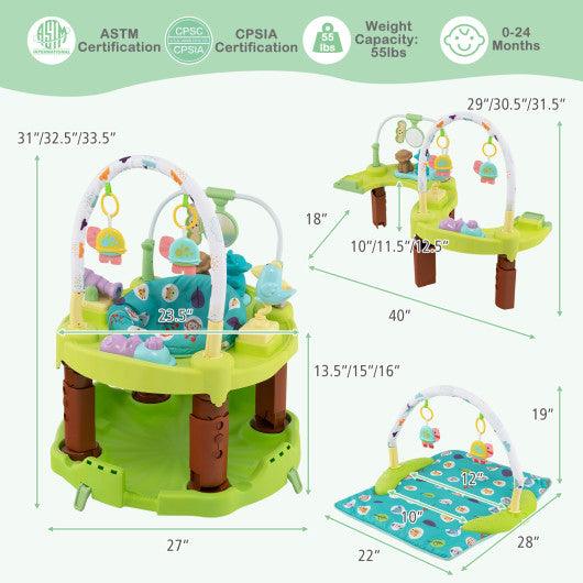 3-in-1 Baby Activity Center with 3-position for 0-24 Months-Green at Set Shop and Smile