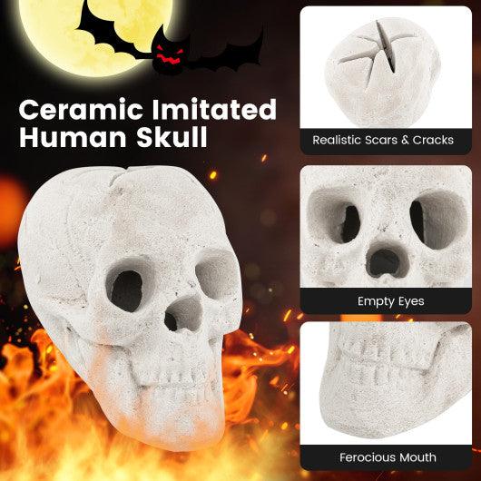 Halloween Fire Pit Skull Halloween Decoration-Beige at Set Shop and Smile