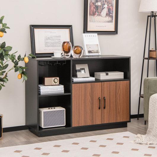 Industrial Sideboard Cabinet with Removable Wine Rack and Glass Holder at Set Shop and Smile