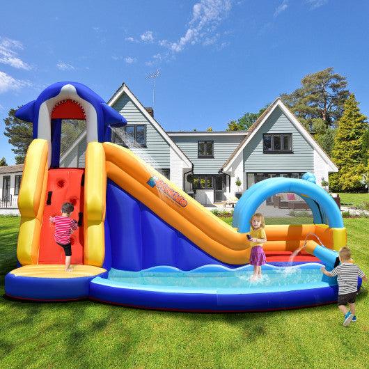 Inflatable Bouncy House with Slide and Splash Pool without Blower at Set Shop and Smile
