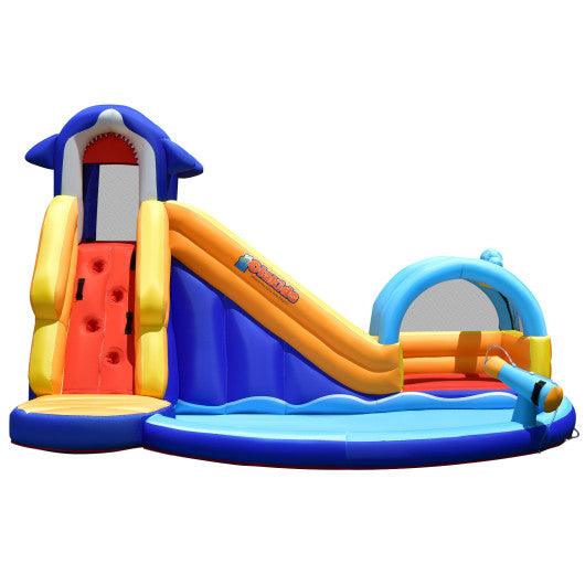 Inflatable Bouncy House with Slide and Splash Pool without Blower at Set Shop and Smile