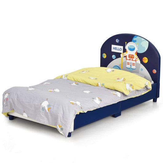 Kids Upholstered Platform Bed with Headboard and Footboard at Set Shop and Smile