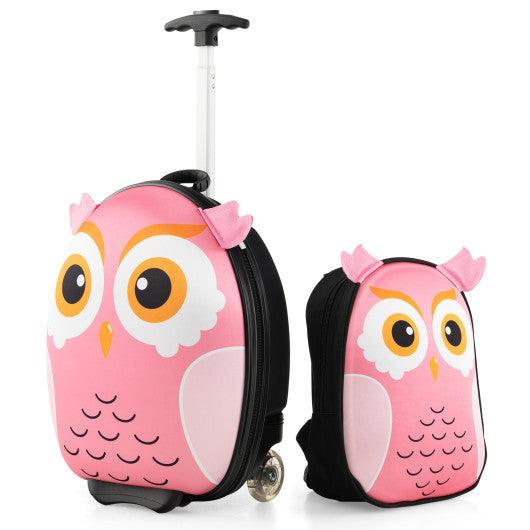 Lightweight and Portable Rolling Suitcase for Children-Pink at Set Shop and Smile