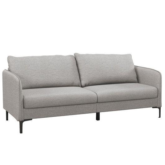 Modern 76 Inch Loveseat Sofa Couch for Apartment Dorm with Metal Legs-Gray at Set Shop and Smile