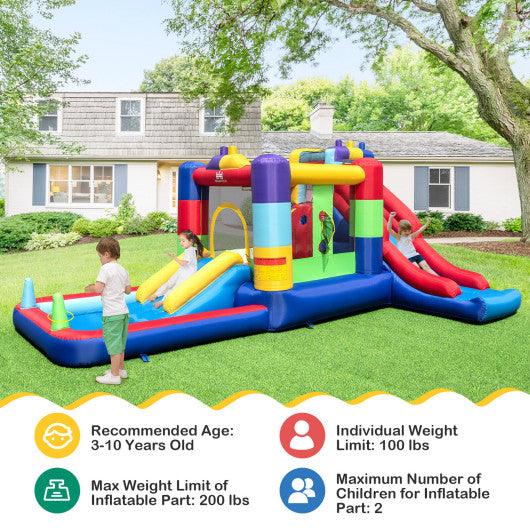 Inflatable Bounce House with 680W Blower and Ball Pit at Set Shop and Smile
