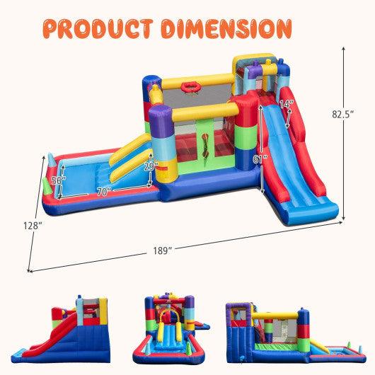 Inflatable Bounce House with 680W Blower and Ball Pit at Set Shop and Smile