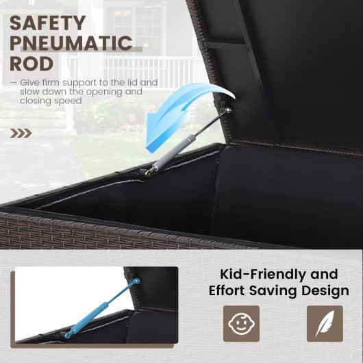 Outdoor Wicker Storage Box with Zippered Liner-133 Gallon at Set Shop and Smile