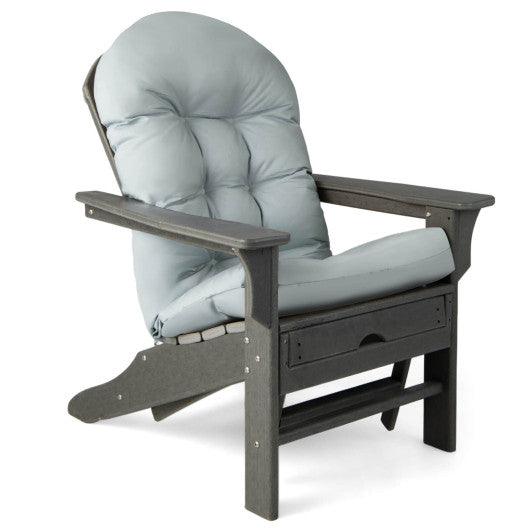Patio Adirondack Chair Cushion with Fixing Straps and Seat Pad-Gray at Set Shop and Smile