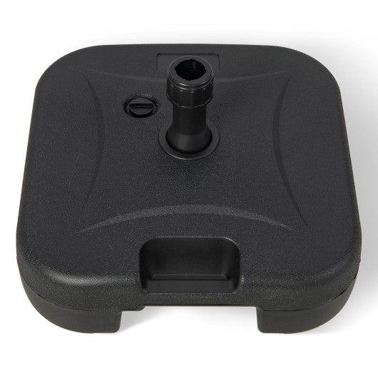 Fillable Patio Umbrella Base with Handle Fit 1.5 Inch Umbrella Poles-Black at Set Shop and Smile