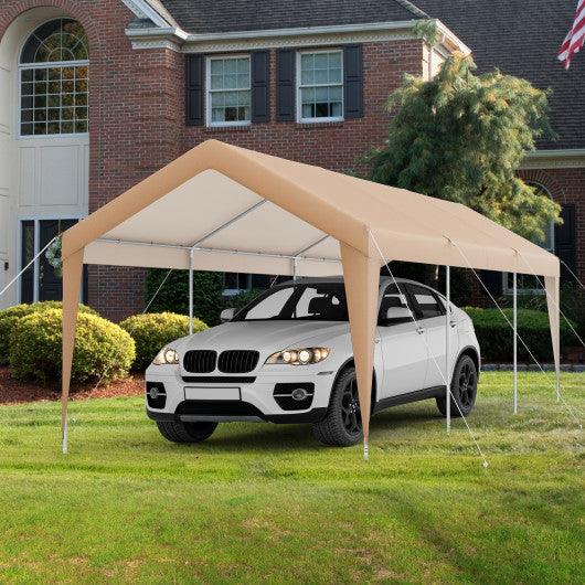 10 x 20 Feet Patio Heavy Duty All-Weather Carport-without Sidewall at Set Shop and Smile