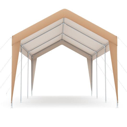 10 x 20 Feet Patio Heavy Duty All-Weather Carport-without Sidewall at Set Shop and Smile