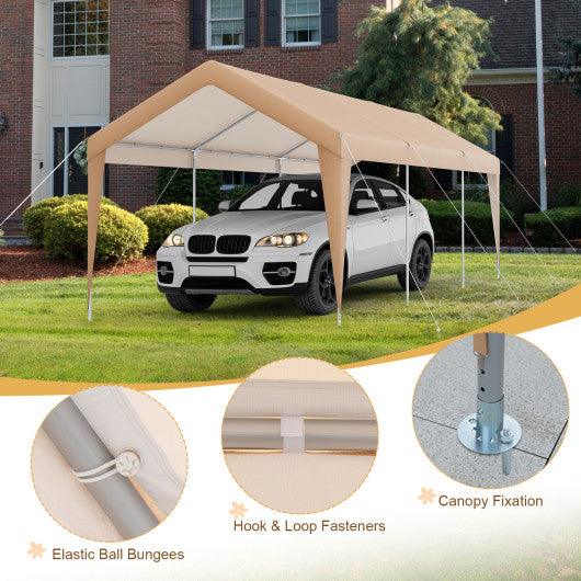 10 x 20 Feet Patio Heavy Duty All-Weather Carport-without Sidewall at Set Shop and Smile