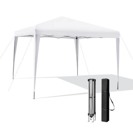 10 x 10 Feet Outdoor Pop-up Patio Canopy for Beach and Camp-White at Set Shop and Smile