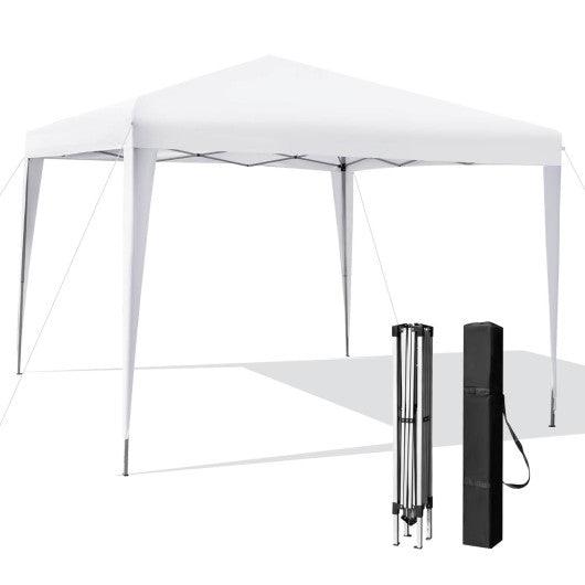10 x 10 Feet Outdoor Pop-up Patio Canopy for Beach and Camp-White at Set Shop and Smile