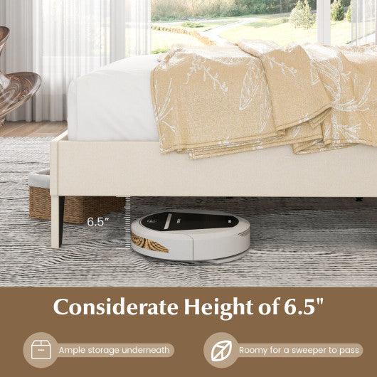 Full/Queen Size Bed Frame with Nail Headboard and Wooden Slats-Queen Size at Set Shop and Smile