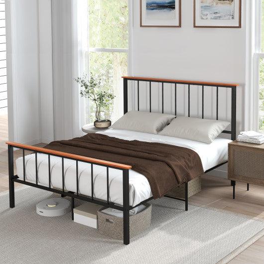 Full/Queen Bed Frame with Headboard and Footboard-Queen Size at Set Shop and Smile