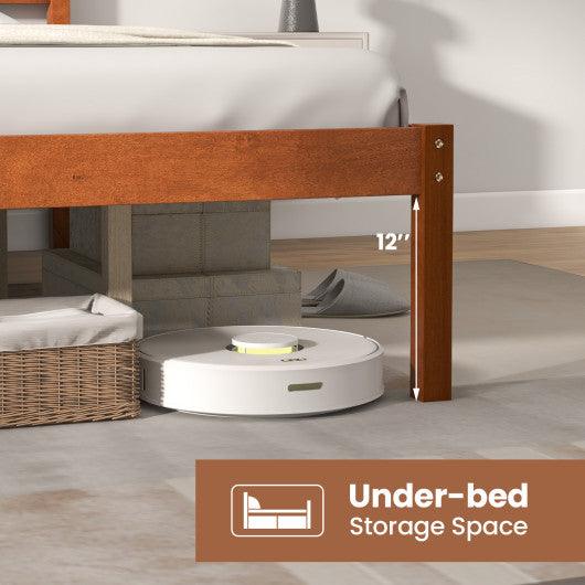 Twin/Full/Queen Size Bed Frame with Wooden Headboard and Slat Support-Queen Size at Set Shop and Smile