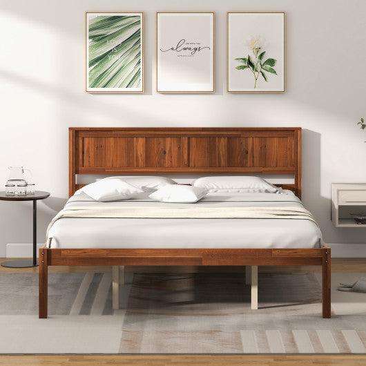 Twin/Full/Queen Size Bed Frame with Wooden Headboard and Slat Support-Queen Size at Set Shop and Smile