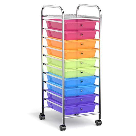 10 Drawer Rolling Storage Cart Organizer-Color at Set Shop and Smile