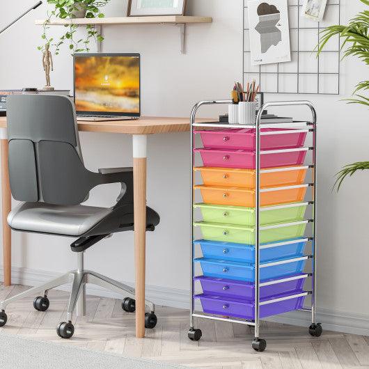 10 Drawer Rolling Storage Cart Organizer-Color at Set Shop and Smile