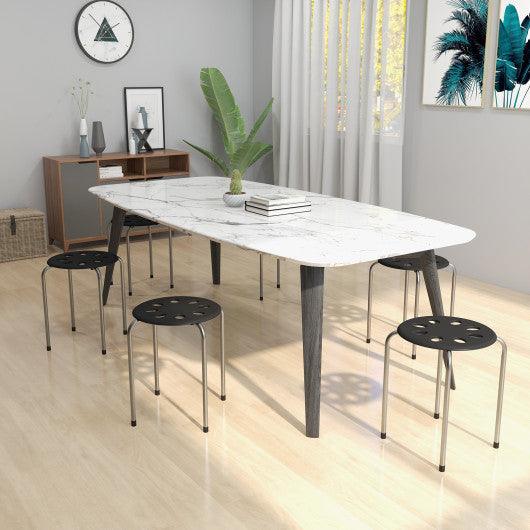 Set of 6 Portable Plastic Stack Stools -Gray at Set Shop and Smile