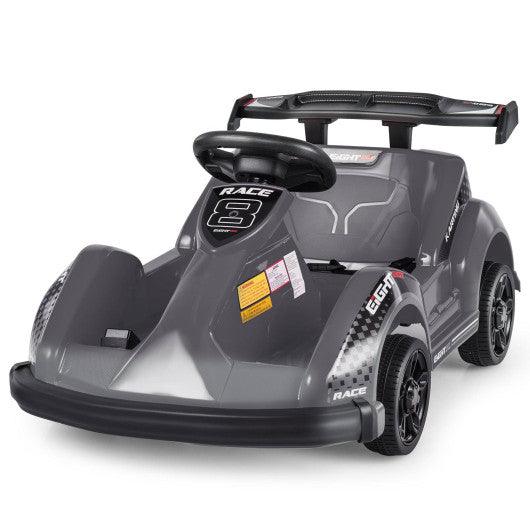 6V Kids Ride On Go Cart with Remote Control and Safety Belt-Black at Set Shop and Smile