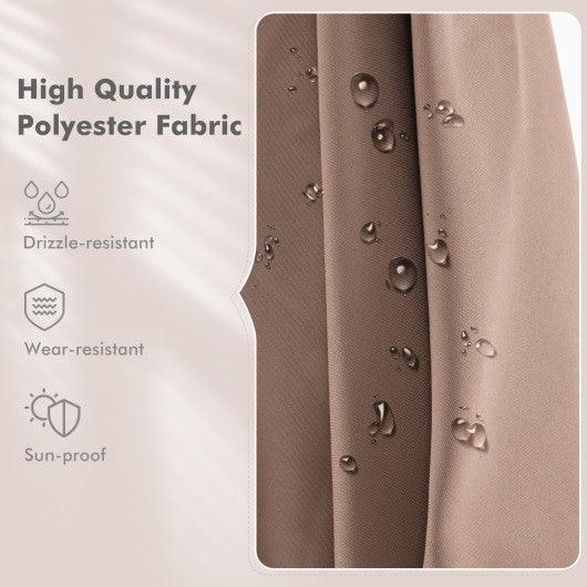 9.5 Feet Square Patio Cantilever Umbrella with 360° Rotation-Coffee at Set Shop and Smile