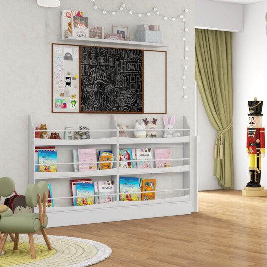3-Tier Bookshelf with 2 Anti-Tipping Kits for Books and Magazines-White at Set Shop and Smile