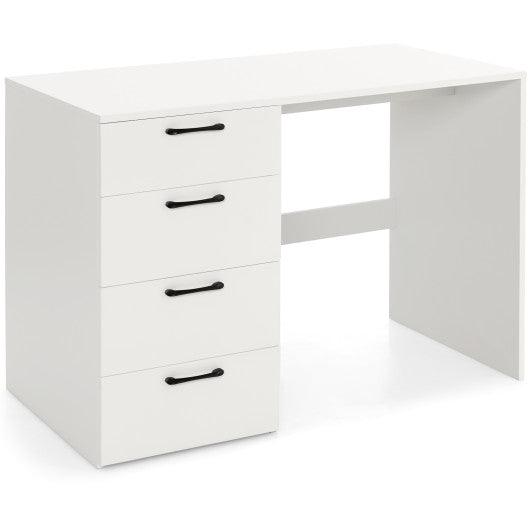 43.5 Inch Computer Desk with 4 Large Drawers-White at Set Shop and Smile