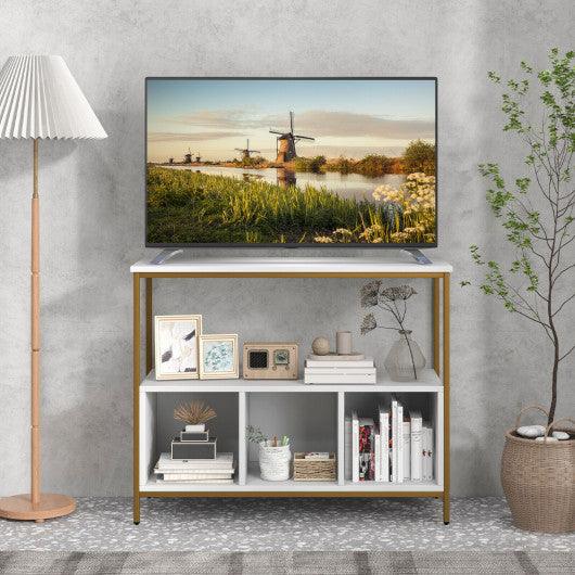 Modern Kitchen Buffet Sideboard with 3 Compartments-White at Set Shop and Smile