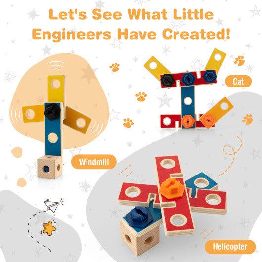 Wooden Pretend Play Workbench Set with Blackboard for Toddlers Ages 3+ at Set Shop and Smile