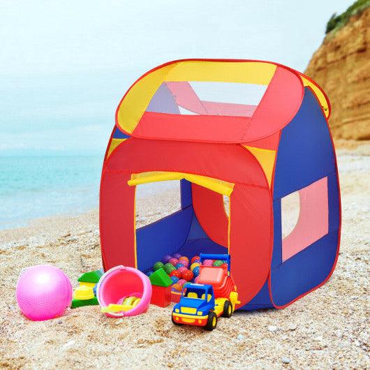 Portable Kid Play House Toy Tent with 100 Balls at Set Shop and Smile