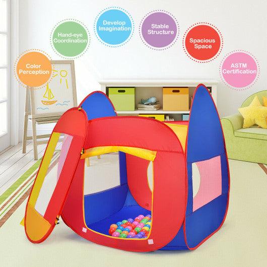 Portable Kid Play House Toy Tent with 100 Balls at Set Shop and Smile