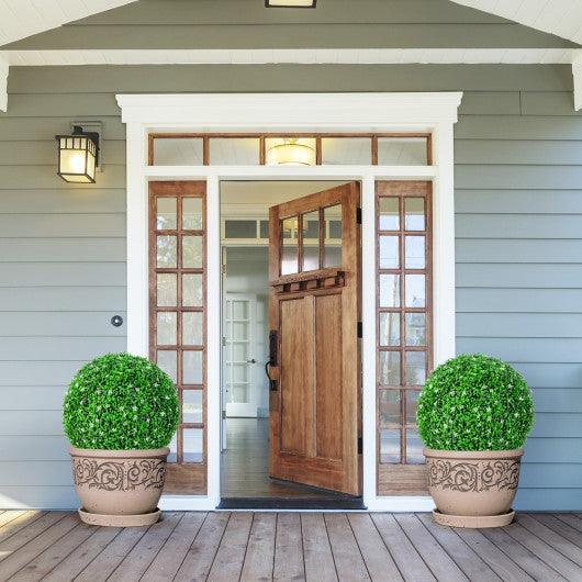 2 PCS Holly Artificial Topiary Balls 19.5 Inch Faux Boxwood Balls at Set Shop and Smile