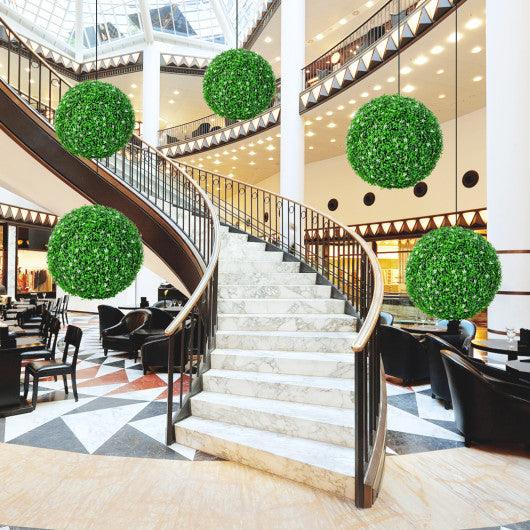 2 PCS Holly Artificial Topiary Balls 19.5 Inch Faux Boxwood Balls at Set Shop and Smile