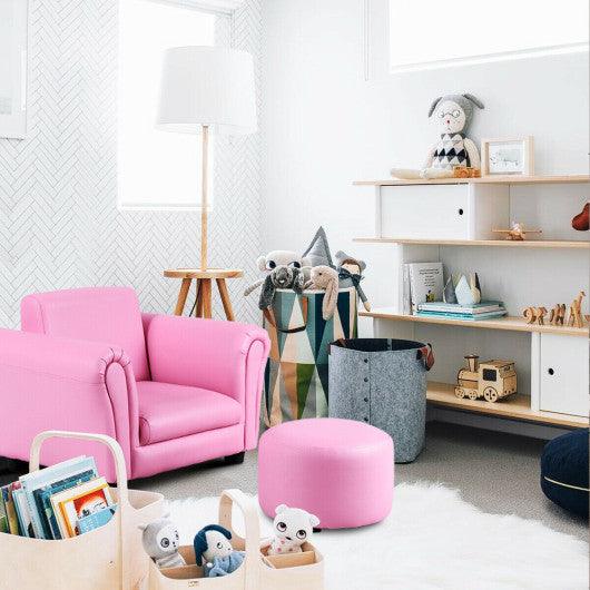 Kids Single Armrest Couch Sofa with Ottoman at Set Shop and Smile