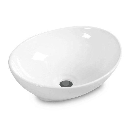 Oval Bathroom Basin Ceramic Vessel Sink at Set Shop and Smile