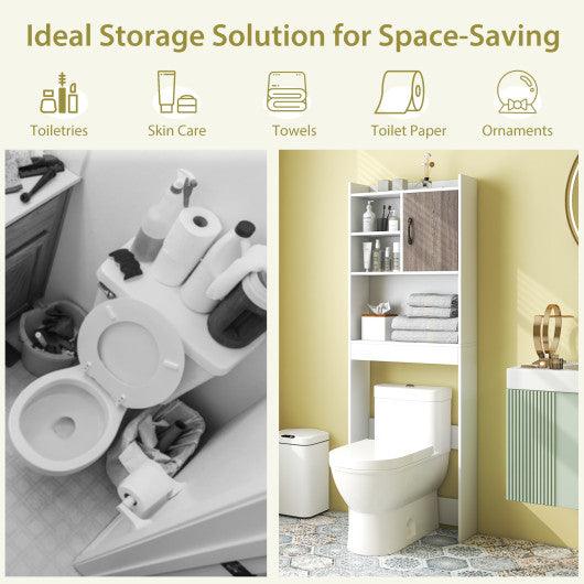 4-Tier Space-saving Toilet Sorage Cabinet with Open Shelves at Set Shop and Smile