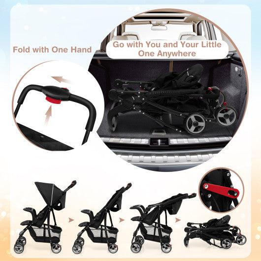 Toddler Travel Stroller for Airplane with Adjustable Backrest and Canopy at Set Shop and Smile