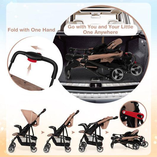 Toddler Travel Stroller for Airplane with Adjustable Backrest and Canopy at Set Shop and Smile