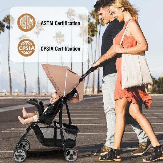 Toddler Travel Stroller for Airplane with Adjustable Backrest and Canopy at Set Shop and Smile