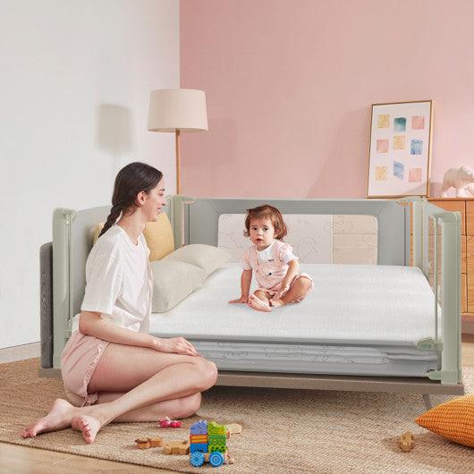 Bed Rail Guard for Toddlers Kid with Adjustable Height and Safety Lock-59 inch at Set Shop and Smile