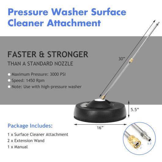 16 Inch Pressure Washer with 2 Spray Nozzles and 1/4-inch Quick-connect Extension Wands at Set Shop and Smile