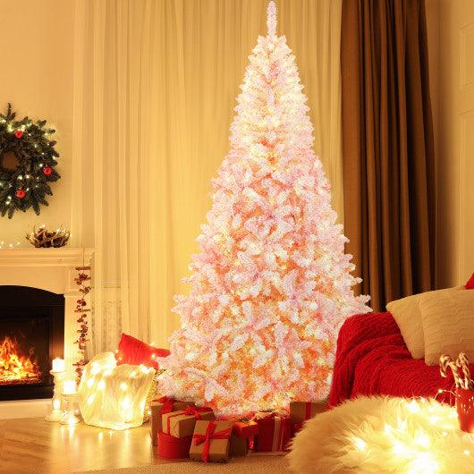 7.5 Feet Flocked Christmas Tree at Set Shop and Smile