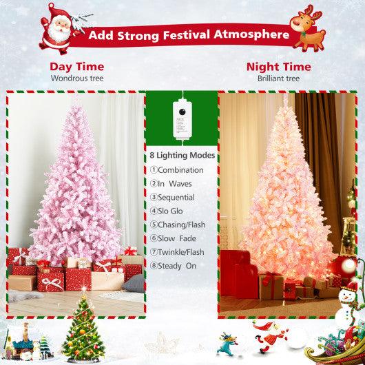 7.5 Feet Flocked Christmas Tree at Set Shop and Smile