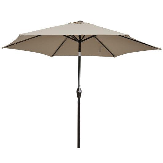 9' Half Round Patio Umbrella Sunshade without Weight Base at Set Shop and Smile
