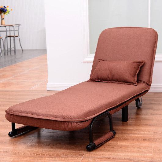 Convertible Folding Leisure Recliner Sofa Bed-Coffee at Set Shop and Smile